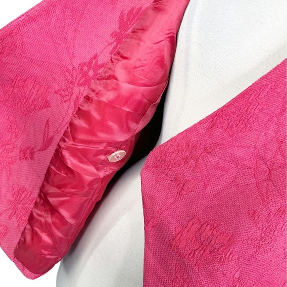 Vintage Christian Dior Red Wrap Front Blazer - Size 6 - Picture 8 of 13